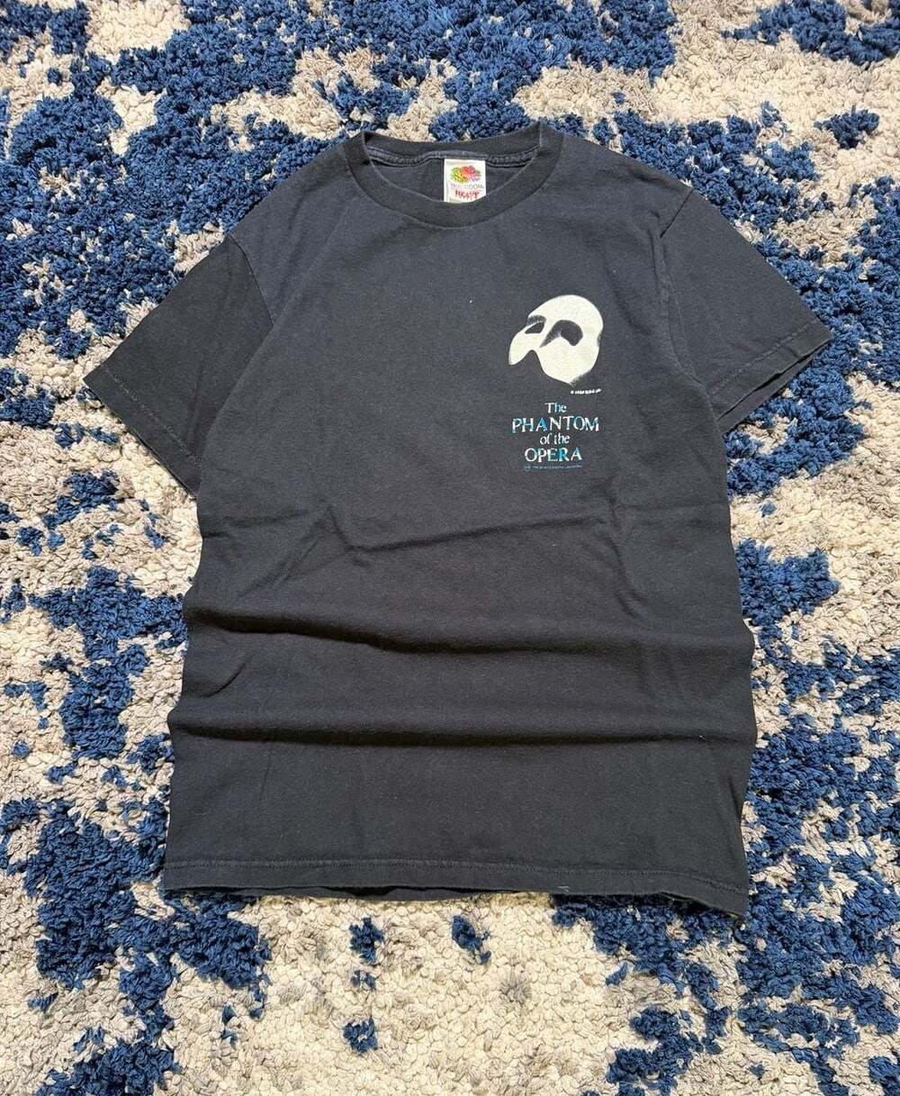 Vintage The Phantom Of The Opera T-Shirt Black Fruit of the Loom Heavy Cotton